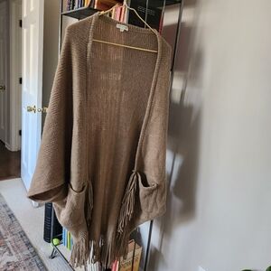 Fringy Earthbound Sweater Shawl